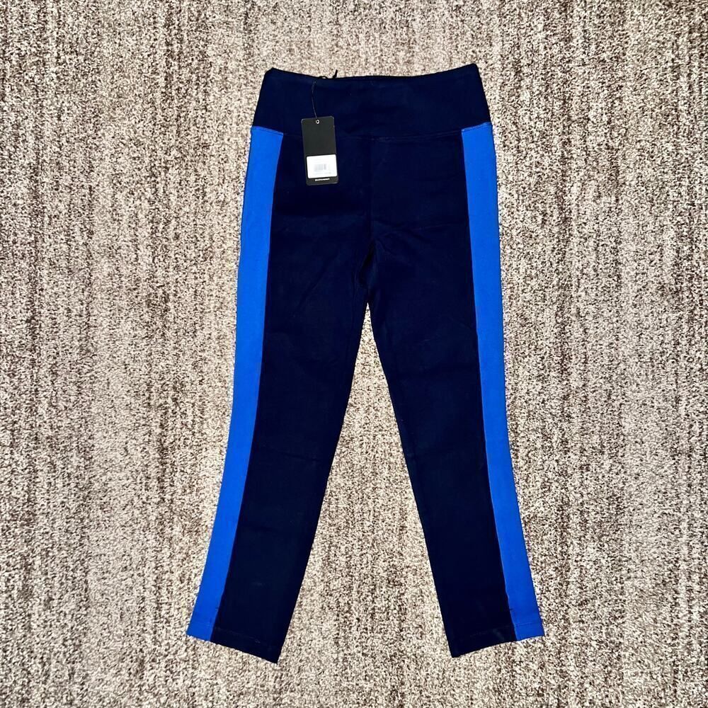 Peach Women's Sumida Crop Pant Leggings Colorblock Navy Blue NWT - Picture 4 of 9